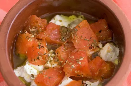 Fırında Domatesli Beyaz Peynir