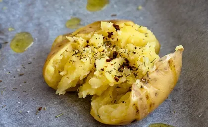 Fırında Ezilmiş Patates