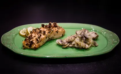 Kremalı Mantarlı Somon